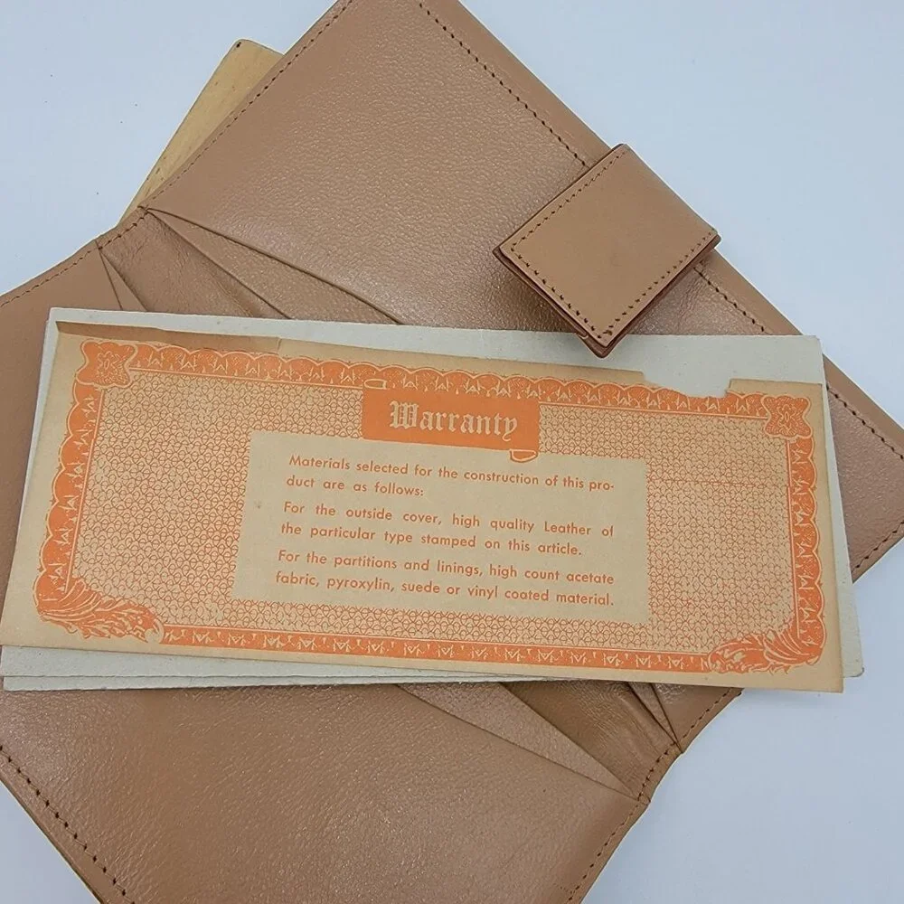Vintage Leather Wallet Made Expressly for Jordan Marsh Wallet Italy Classic‎